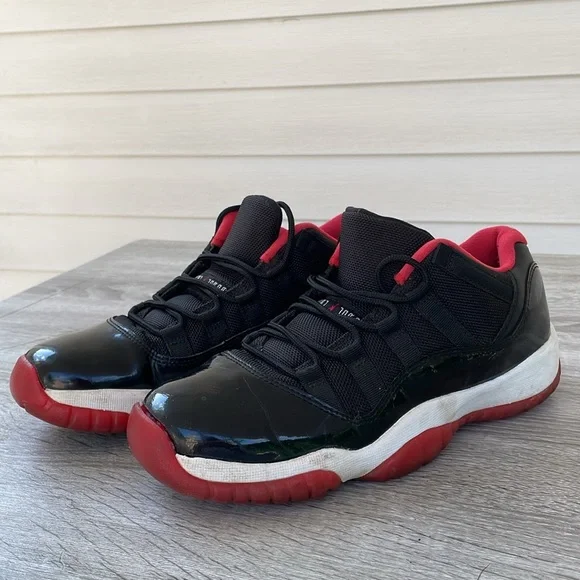 Air Jordan 11 Retro Low Bred Size 7Y NBA Basketball - Picture 7 of 11